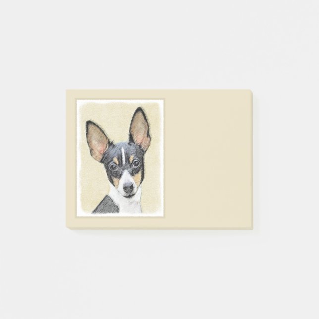 Leksak Fox Terrier-målning - Cute Original Hund Ar Post-it Block (Framsida)