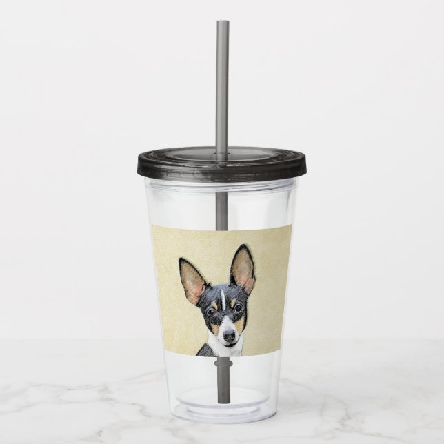 Leksak Fox Terrier-målning - Cute Original Hund Ar Take Away Mugg (Framsida)