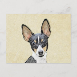 Leksak Fox Terrier-målning - Cute Original Hund Ar Vykort