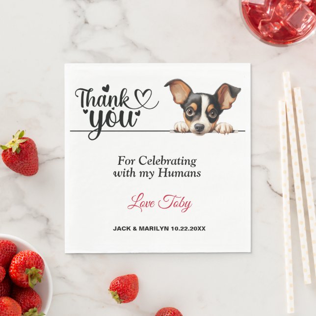 Leksak Fox Terrier Papper Napkins Pappersservett (Insitu)