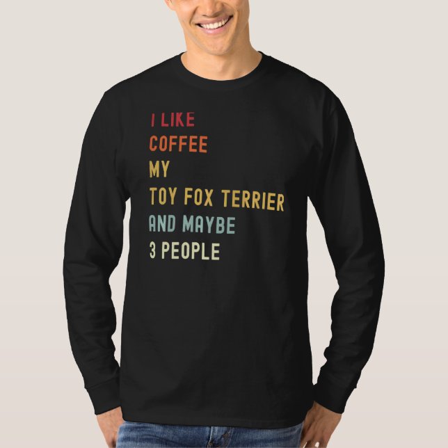 Leksak Fox Terrier Retro Hund och kaffe T Shirt (Framsida)