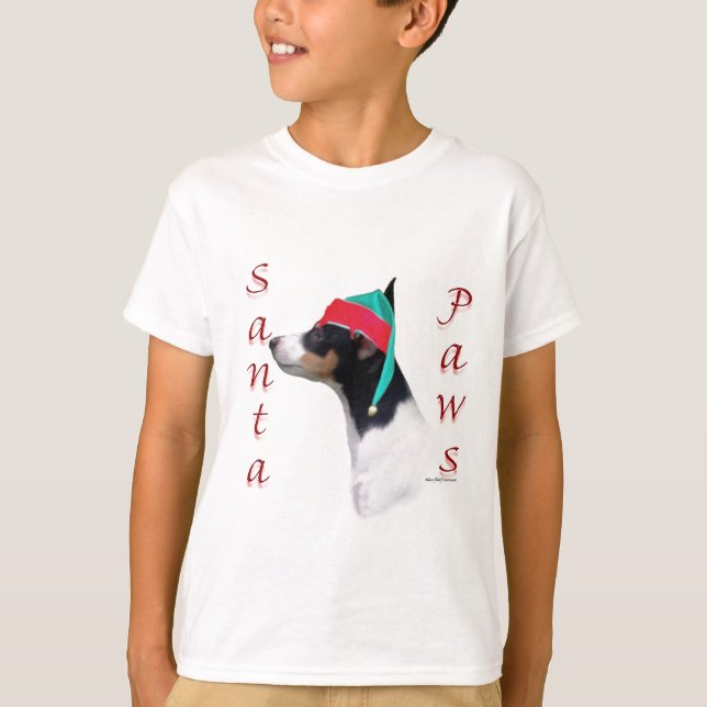 Leksak Fox Terrier Santa Tassar T Shirt (Framsida)