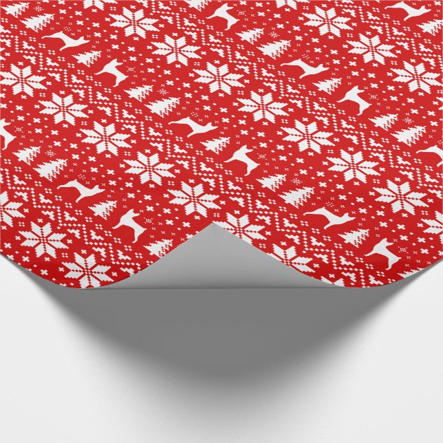 Leksak Fox Terrier Silhouettes Hundar Helgdag Presentpapper (Hörn)