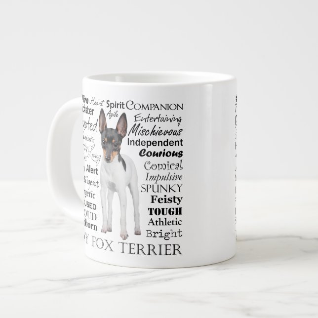 Leksak Fox Terrier Traits Jumbo Mugg (Framsida vänster)