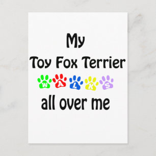 Leksak Fox Terrier Walks Design Vykort