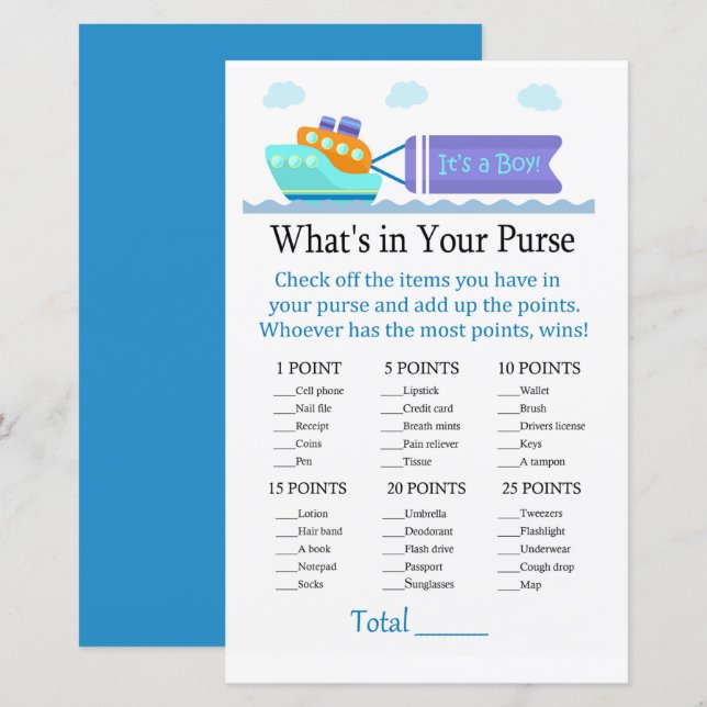 Leksak Frakt What's in your purse match (Fram/baksida)