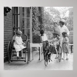 Leksak Horse Drawn Wagon, 1920-talet Poster