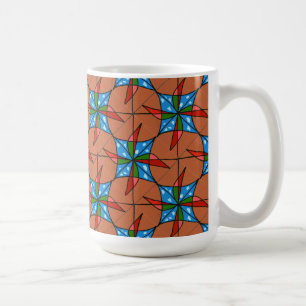 ’Leksak Kvarn Tiled’ Abstract Design Mugg
