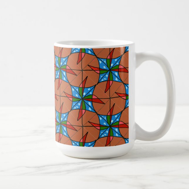 ’Leksak Kvarn Tiled’ Abstract Design Mugg (Höger)