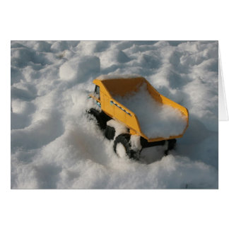 LEKSAK LASTBIL i SNÖ Hälsningskort