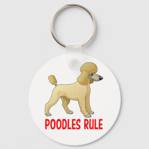 Leksak miniminister Pudel Cream Tan Puppy Hund Nyckelring