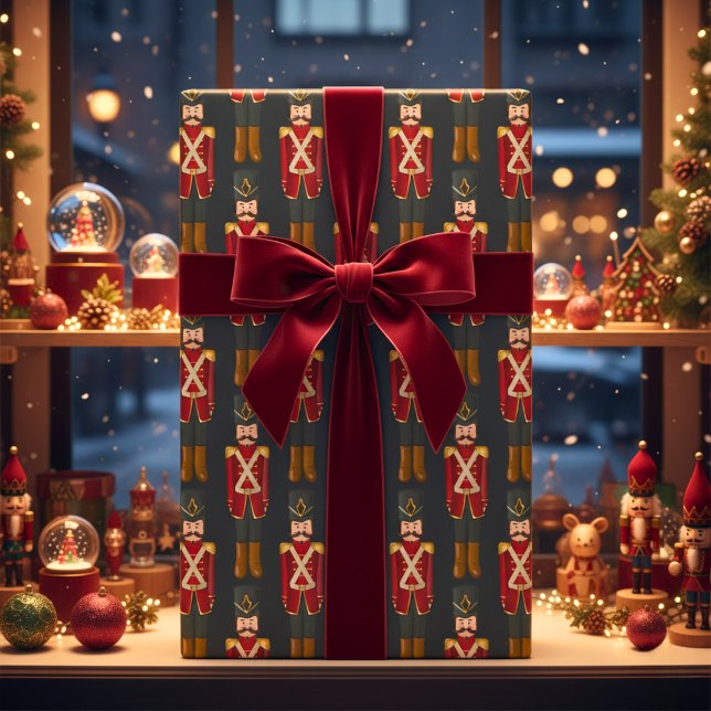 Leksak Nutcracker Soldier Wrapping Papper Presentpapper (Toy Nutcracker Soldier Wrapping Paper)