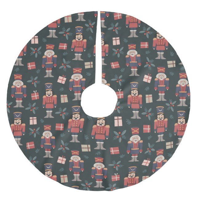 Leksak Nutcrackers Julgransmatta Borstad Polyester (Framsidan)