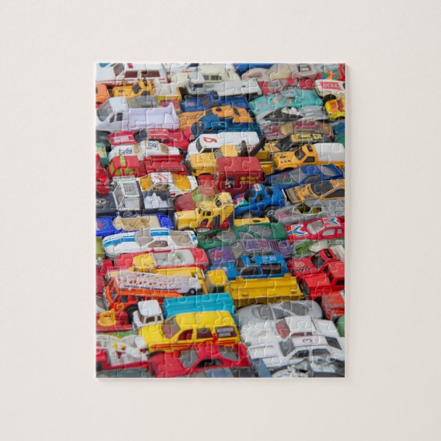 Leksak och Lastbilar Puzzle med Tin Pussel (Vertikal)