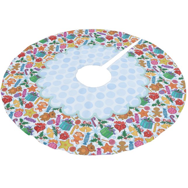 Leksak och Treats julgranar Julgransmatta Borstad Polyester (Vinklad)