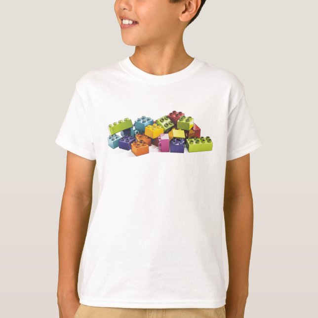 Leksak Play Boy Girl Kids Bygger House Car Garden T Shirt (Framsida)