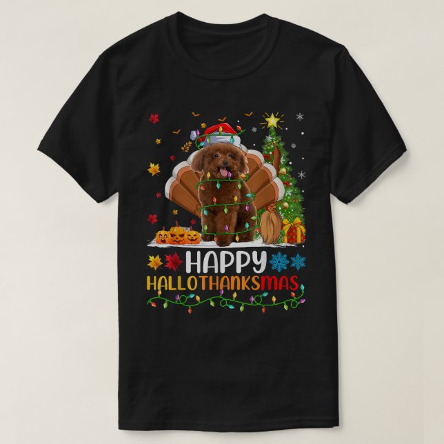 Leksak Pudel Hund älskare Funny Lycklig Leksak Pud T Shirt (Design framsida)
