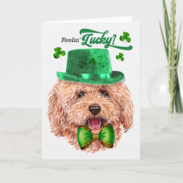 Leksak Pudel Hund Feelin' Lucky St patrick's day Helgkort