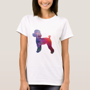 Leksak Pudel Hund Geo Silhouette Lila T Shirt