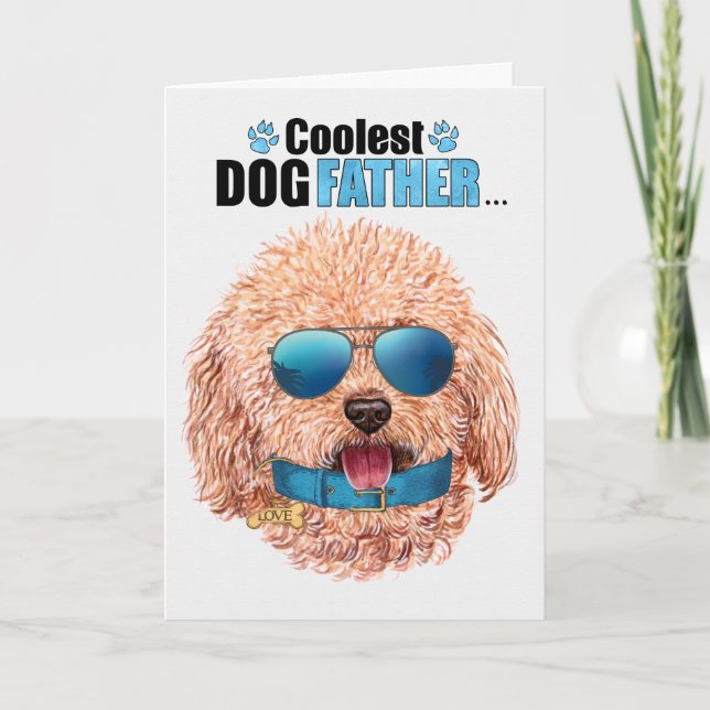 Leksak Pudel Hund Kolest Pappa Fars dag Helgkort (Framsida)