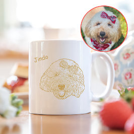 Leksak Pudel Hund Personlig Hand Teckning Kaffemugg