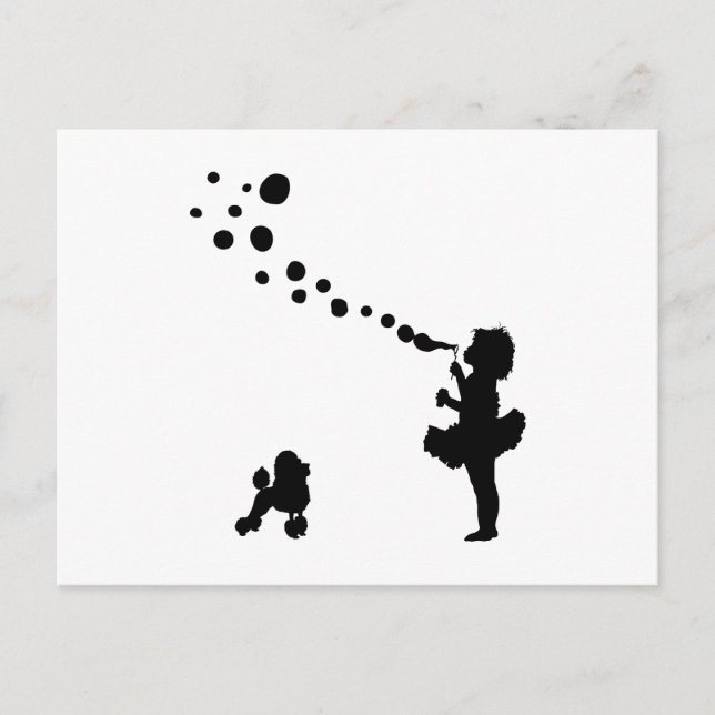 Leksak Pudel Vykort (Framsida)