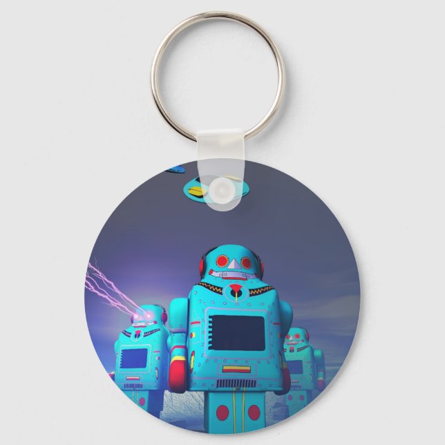 Leksak Robos på Attack Keychain Nyckelring (Framsida)