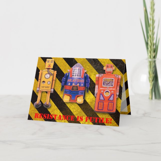 Leksak Robot Anpassningsbar Birthday Card Kort (Framsida)
