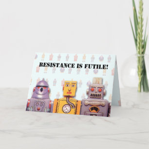 Leksak Robot Anpassningsbar Birthday Card Kort