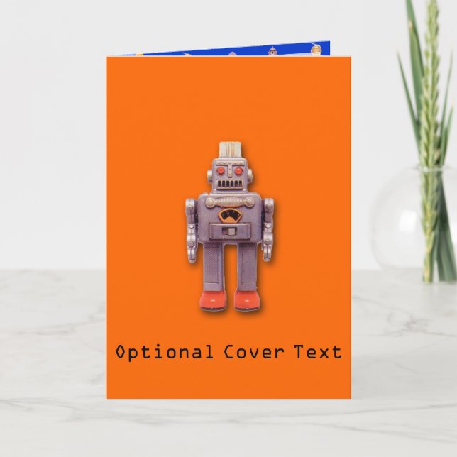 Leksak Robot Anpassningsbar Greeting Card Kort (Framsida)