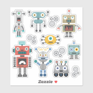 Leksak Robots Vinyl Klistermärken