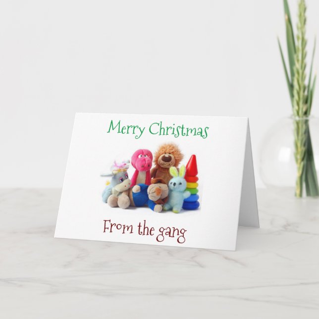 LEKSAK SÄG "GOD JUL FRÅN GANG" HELGKORT (Framsida)