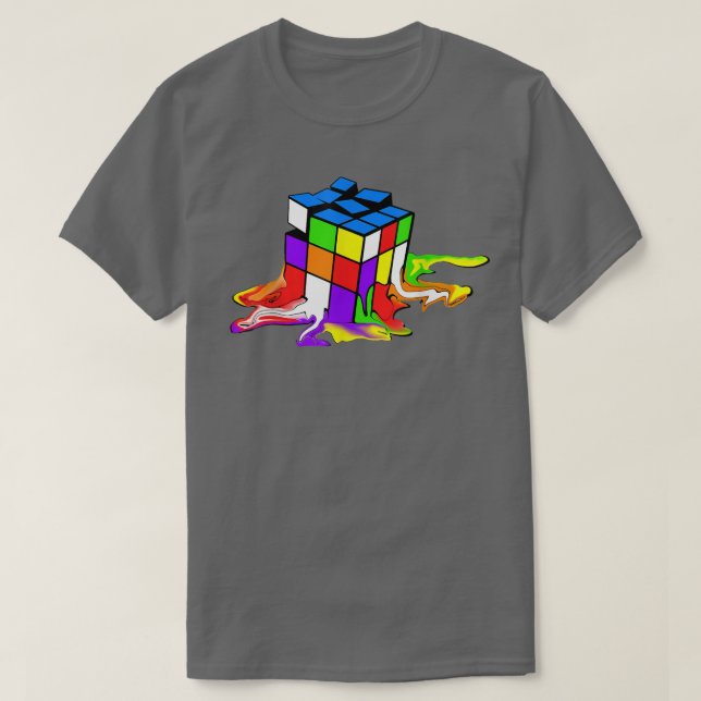 Leksak smält puzzle Cube Psychedelic Cute Art Big T Shirt (Design framsida)