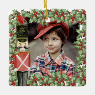 Leksak Soldier Holly jul Helgdag Kid Photo Namn Julgransprydnad Keramik