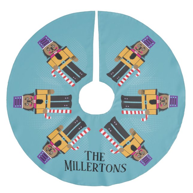 Leksak Soldier Nutcracker jul Julgransmatta Borstad Polyester (Framsidan)