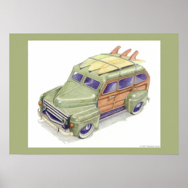 Leksak Surfa Car Poster (Framsidan)