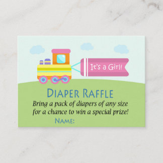 Leksak tåg Diaper Raffle Biljett