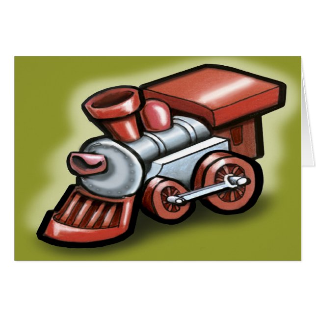 Leksak Tåg Hälsningskort (Framsidan Horizontal)