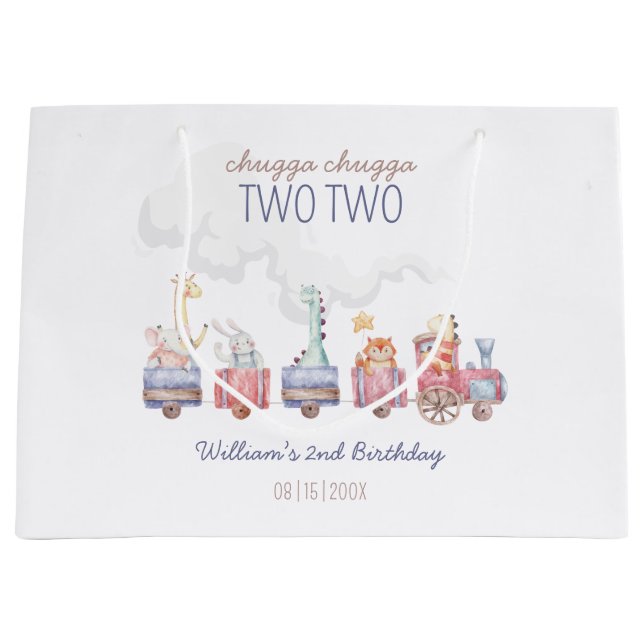 Leksak Tåg hela fågeldagen inbjudan, zoo-djur (Framsidan)