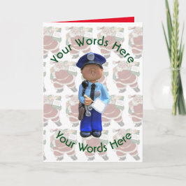 Leksak White Policeman-Anpassningsbarna jul Helgkort