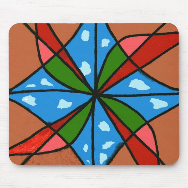 "Leksak Windmills" Abstract Design Mousepad Musmatta (Framsidan)