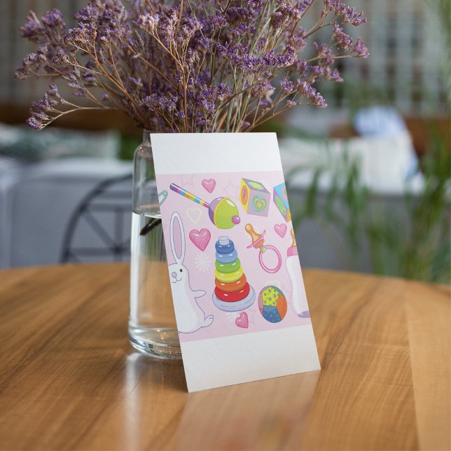 Leksaker för bebisar och barnkammartillbehör inbjudningar (Skapare uppladdad)