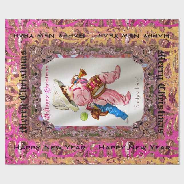 Leksaker från Santa Victoriandropp Presentpapper (Platt)