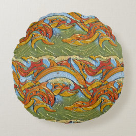 Leksaker i Mönster 2 - Ocean-Inspired Design Rund Kudde