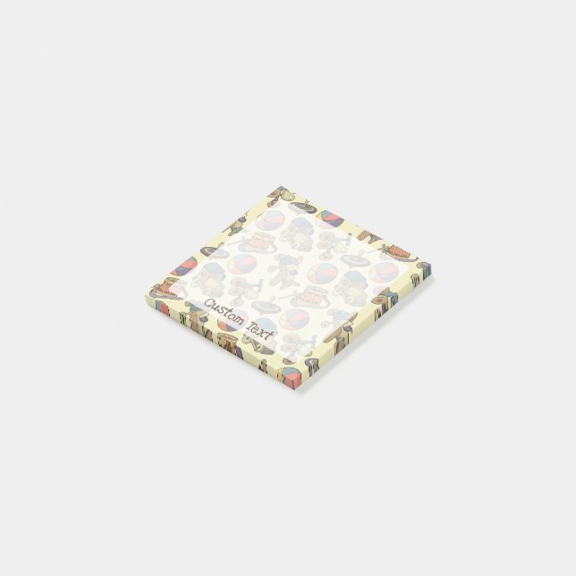 Leksaker-ikonbakgrund Post-it Block (Vinklad)