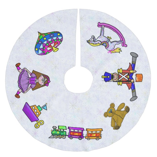 Leksaker Julgran Skirt Julgransmatta Borstad Polyester (Framsidan)