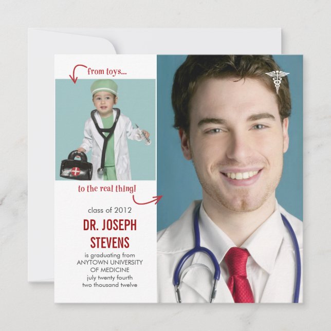 Leksaker till Real Doktor Medical Studenten Inbjudningar (Framsida)