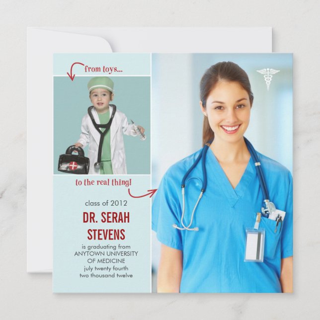 Leksaker till Real Doktor Medical Studenten Inbjudningar (Framsida)