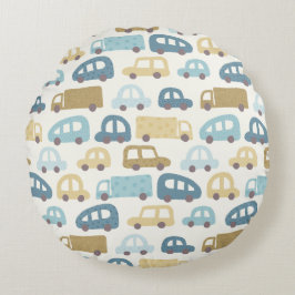 Leksaksbilar & Lastbilar | Dammtor Blue Beige Rund Kudde