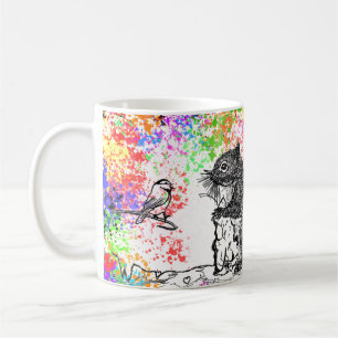 Leksaksfåglar och ekorrar kaffemugg
